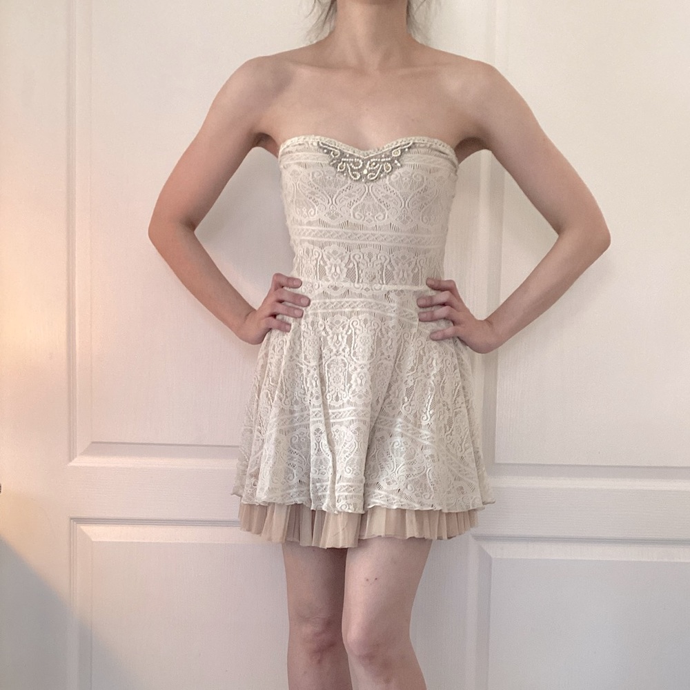 Free People Strapless Holiday Dress Size S